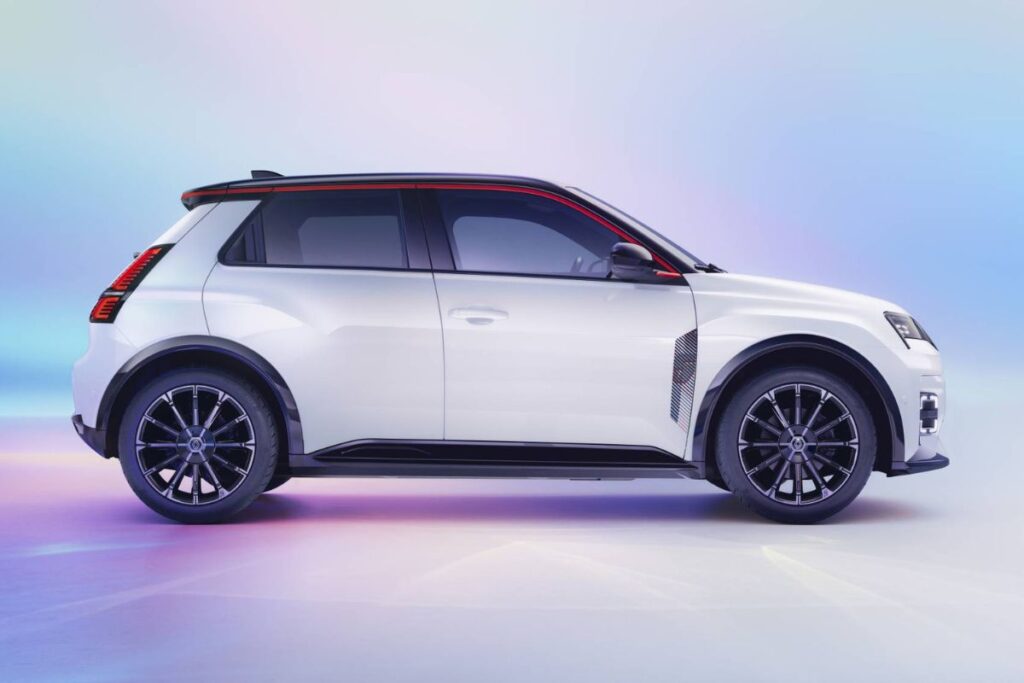 Aí está o Renault 5 E-Tech 5 Renault 5 E Tech branco