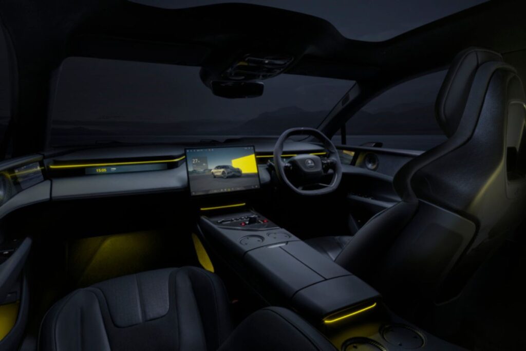 Lotus Emeya: hiper-GT elétrico já tem preço para a Europa 5 Interior Lotus Emeya
