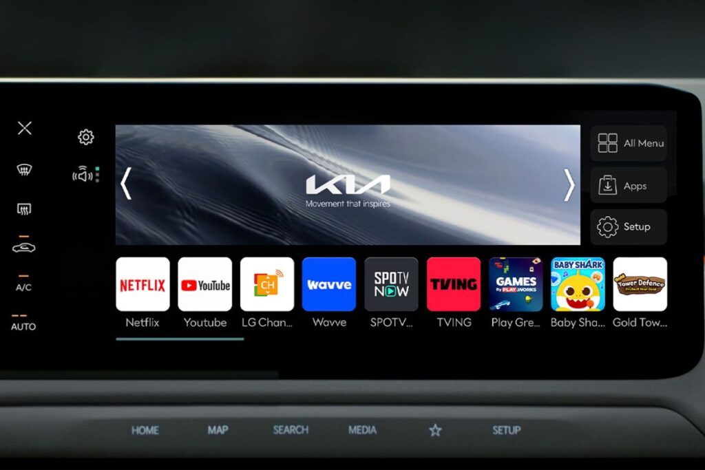 Kia EV3 estreia solução de entretenimento da LG baseada em webOS 3 solução de entretenimento