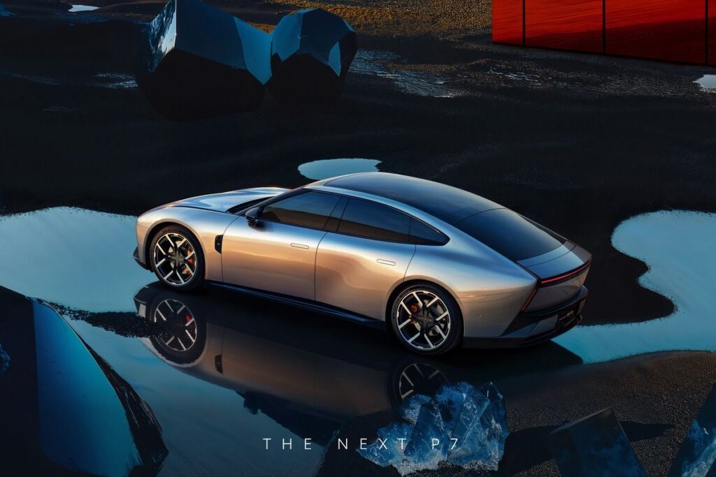 Novo Xpeng P7 com primeiras fotos oficiais 6 novo Xpeng P7 tejadilho