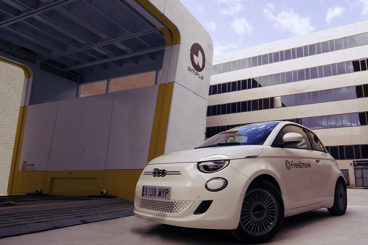 Fiat lança projeto-piloto de troca de baterias em Madrid 2 troca de baterias