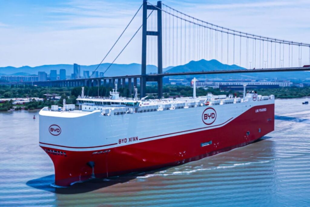 Navio BYD Xi’an a caminho da Europa com 7.000 EV a bordo 3 BYD Xi'An