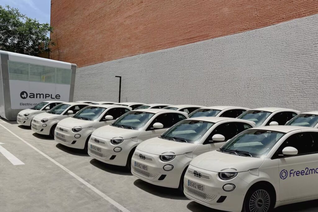 Fiat lança projeto-piloto de troca de baterias em Madrid 3 troca de baterias