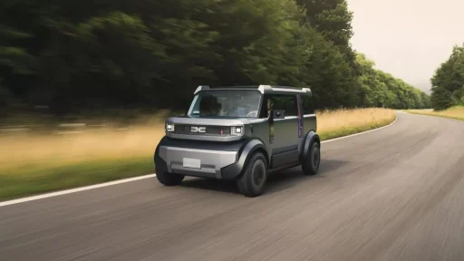 Dacia Hipster Concept: um elétrico só com o essencial 14 O Dacia Hipster Concept tem um design horizontal. A marca descreve-o como um bloco sobre quatro rodas.