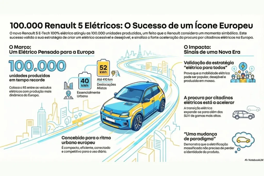 Renault 5 E‑Tech com 100 mil unidades produzidas: o ícone está mais vivo do que nunca 3 Renault 5 E-Tech infografia