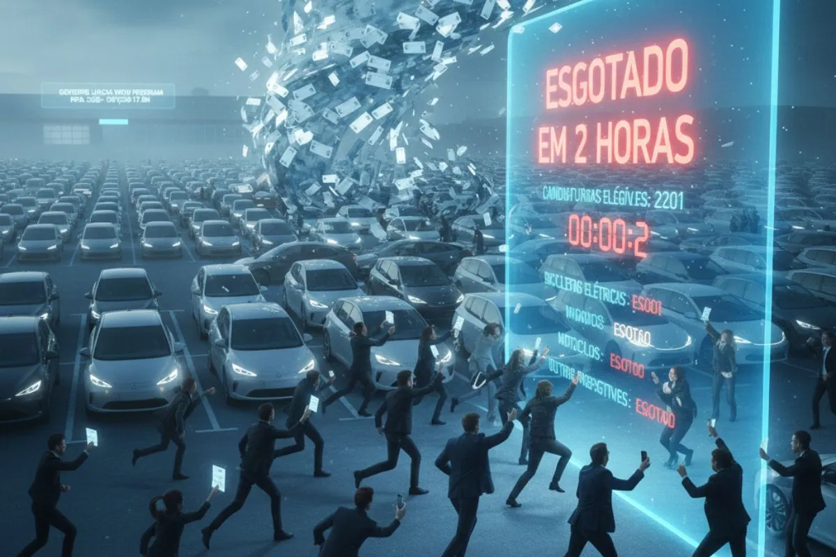 Cheques para elétricos voam em horas. Novo incentivo a caminho 2 Imagem ilustrativa gerada por IA. O incentivo à compra de carros elétricos esgotou em 2 horas