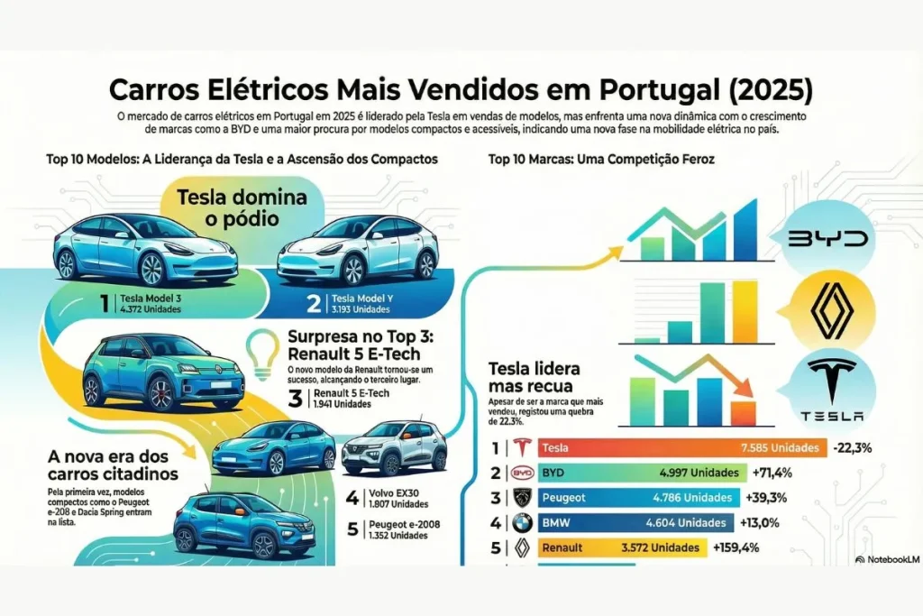 Os 10 carros elétricos mais vendidos em 2025 em Portugal 7 10 carros elétricos mais vendidos em Portugal Infografia