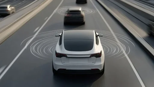 Tesla: Full Self-Driving passa a serviço por subscrição 9 O Full Self-Driving numa simulação de um tesla na estrada. imagem gerada por ia