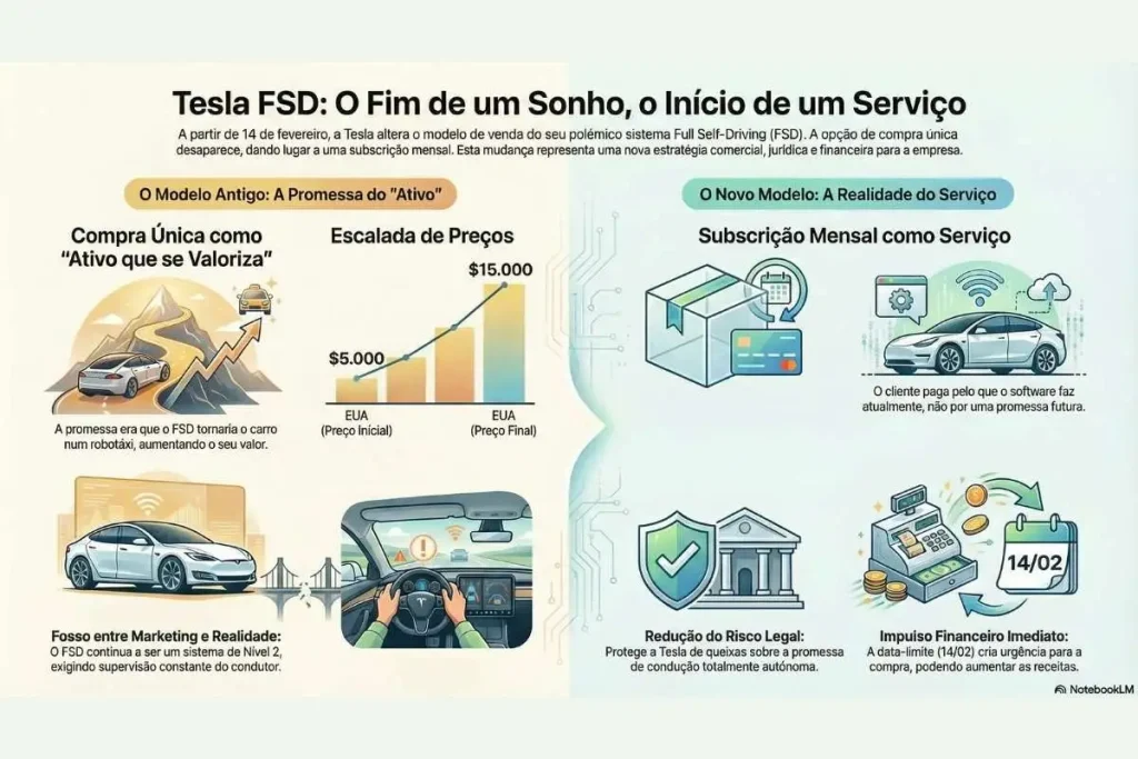 Tesla: Full Self-Driving passa a serviço por subscrição 3 full self-driving infografia