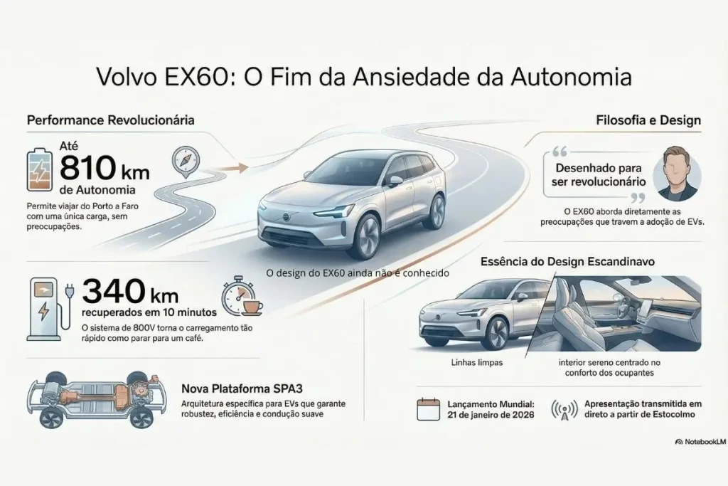 Volvo EX60 é o elétrico da marca com maior autonomia: 810 km 4 Volvo EX60 infografia