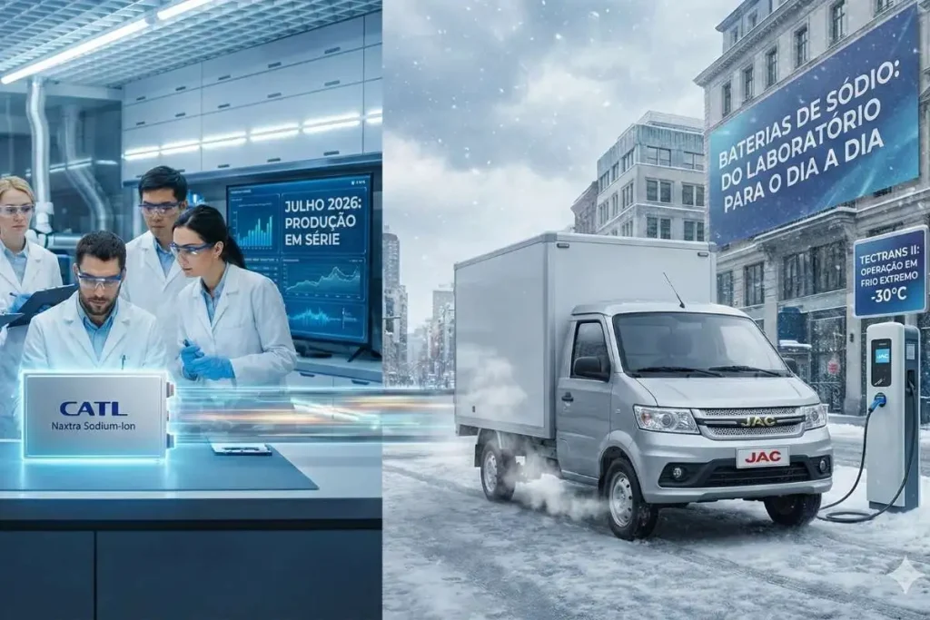 Baterias de iões de sódio produzidas em série ainda este ano 3 imagem ilustrativa da passagem das baterias de iões de lítio do laboratório para a estrada. Imagem gerada por IS