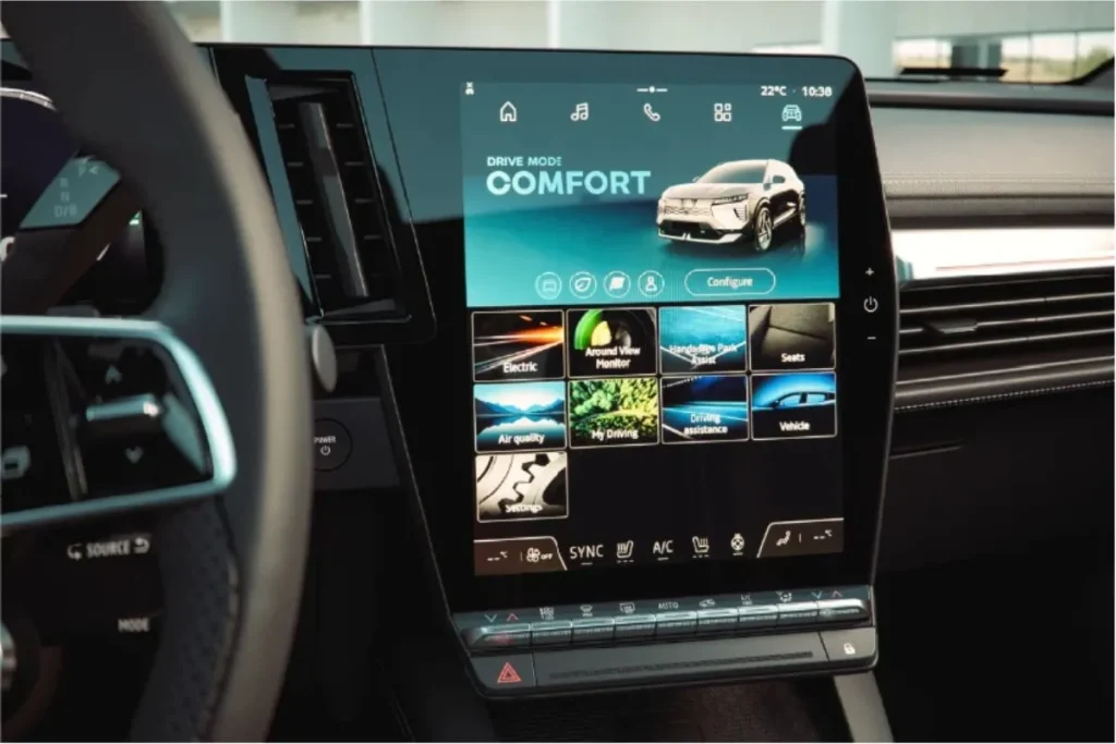 Mitsubishi Eclipse Cross EV é o primeiro modelo de 2026 6 O ecrã central do Mitsubishi Eclipse Cross EV