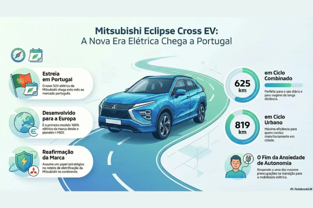 Mitsubishi Eclipse Cross EV é o primeiro modelo de 2026 4 Mitsubishi Eclipse Cross EV infografia