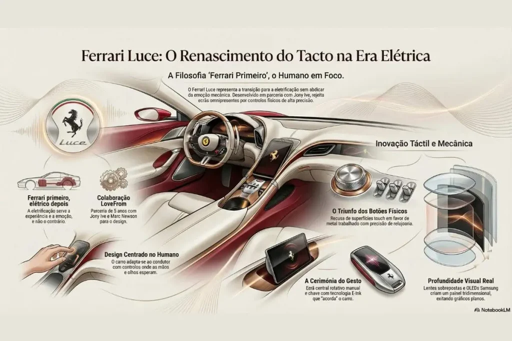 Ferrari Luce: o primeiro elétrico de Maranello é feito para ser tocado 9 Ferrari Luce infografia