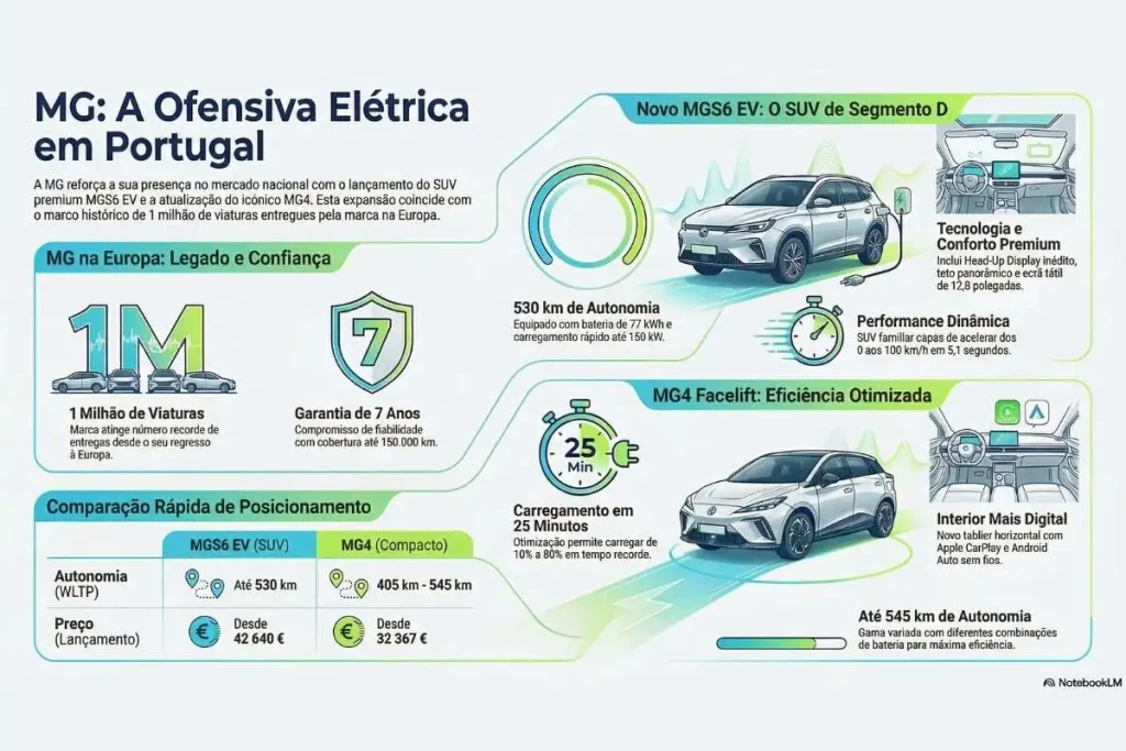 Novos MG4 EV e MGS6 EV chegam a Portugal 4 MG infografia