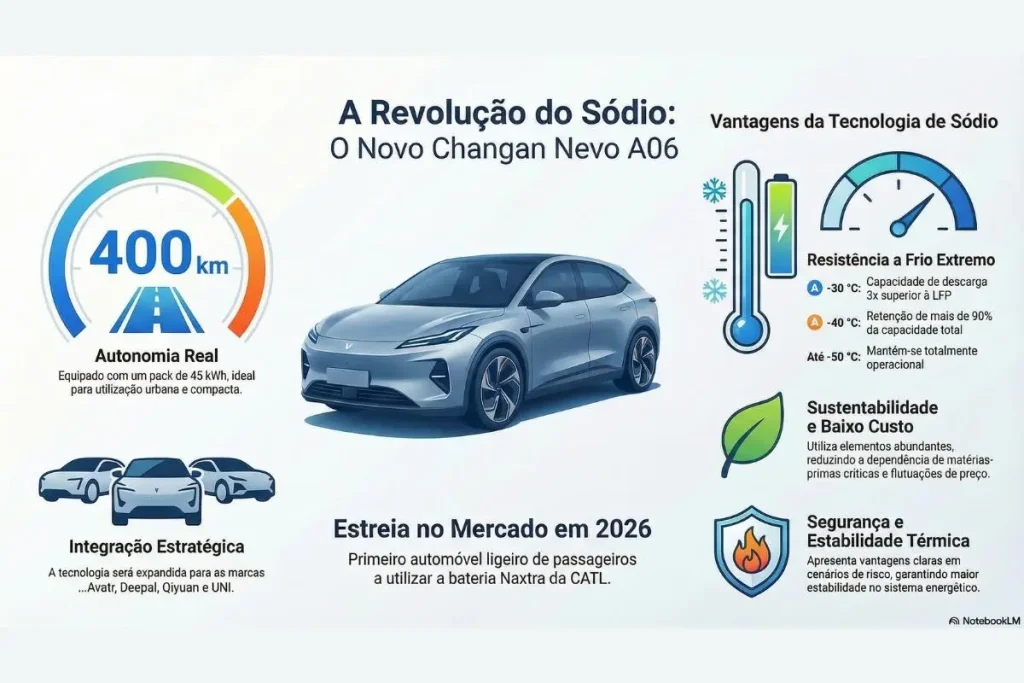 Changan e CATL colocam na estrada o primeiro elétrico de passageiros com bateria de iões de sódio 4 iões de sódio