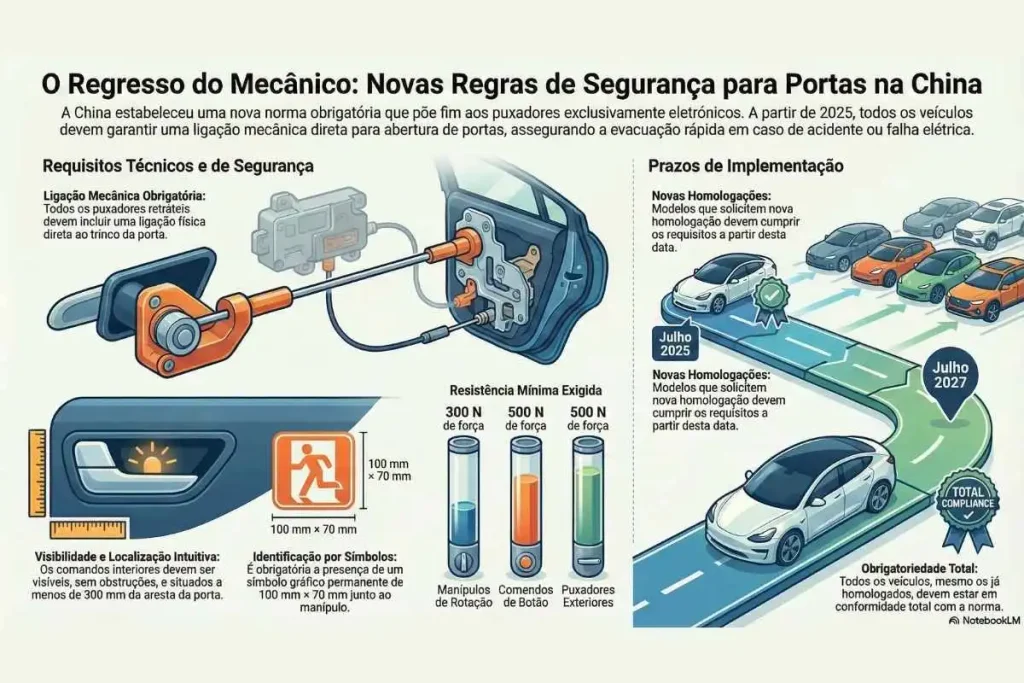China dita o fim dos puxadores embutidos elétricos 4 puxadores embutidos infografia