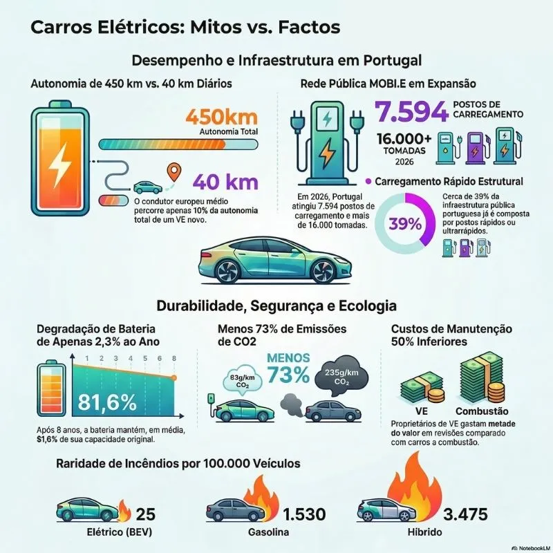 7 mitos sobre carros elétricos (finalmente) desmontados 11 7 mitos carros elétricos infografia