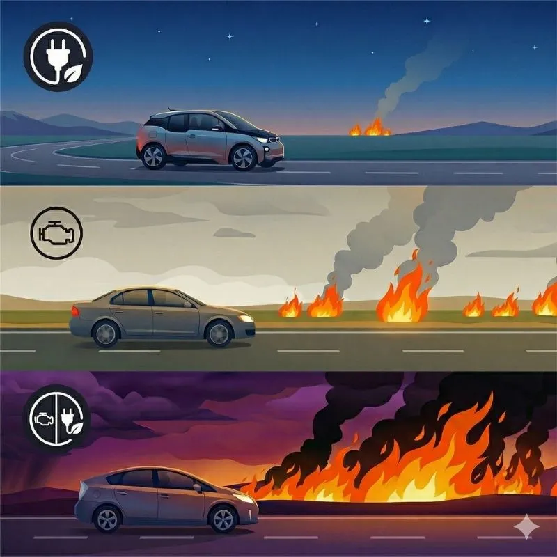 7 mitos sobre carros elétricos (finalmente) desmontados 10 7 mitos infografia incêndio
