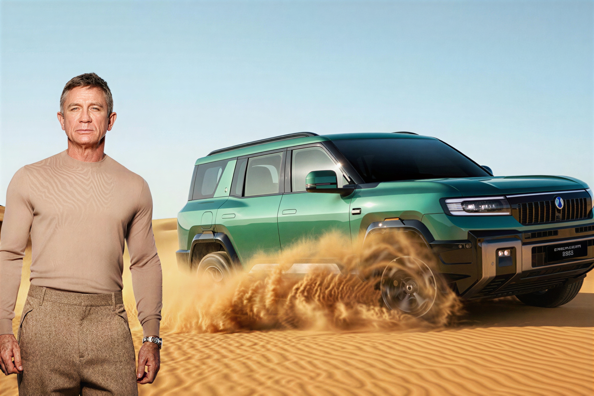 Denza: BYD entra no luxo europeu com o ator de James Bond 2 A imagem do Denza com o ator Daniel Craig