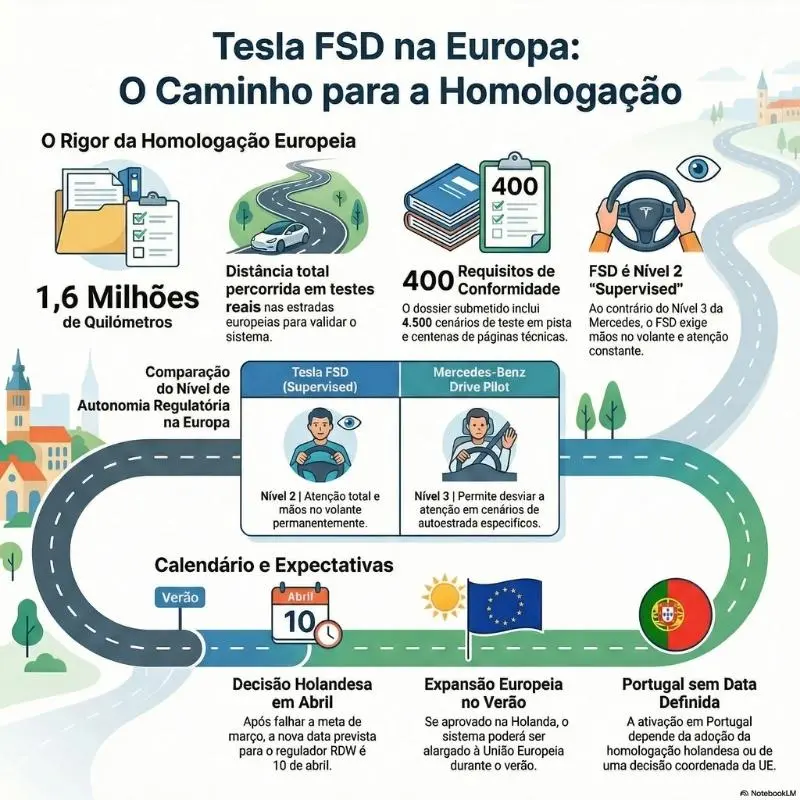 FSD: Tesla conclui testes nos Países Baixos 3 Tesla FSD infografia
