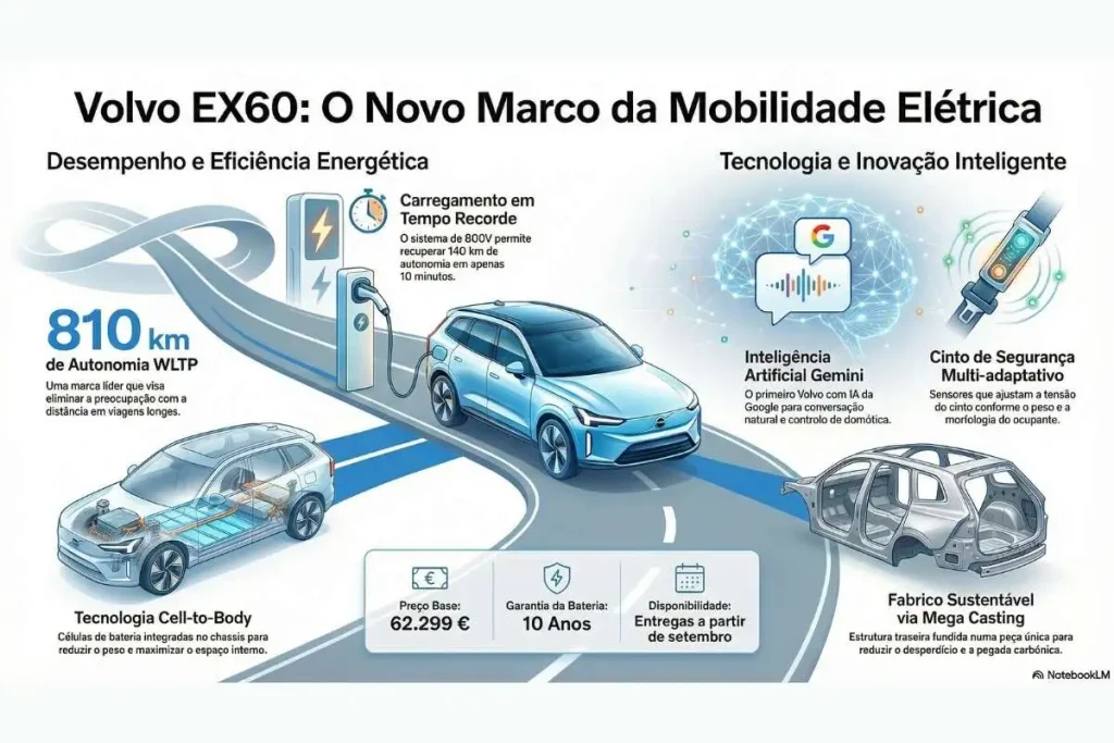 Volvo EX60 tem autonomia de 810 quilómetros 8 Volvo EX 60 infografia