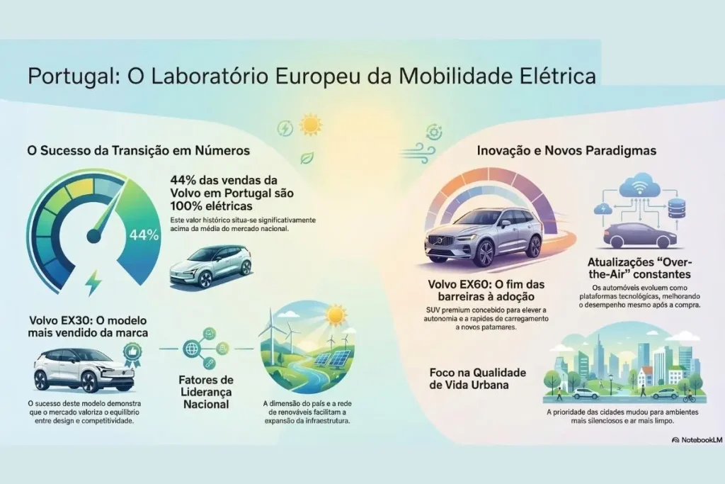 Portugal como laboratório da eletrificação: quando as cidades aceleram a mudança 4 Laboratório elétrico infografia