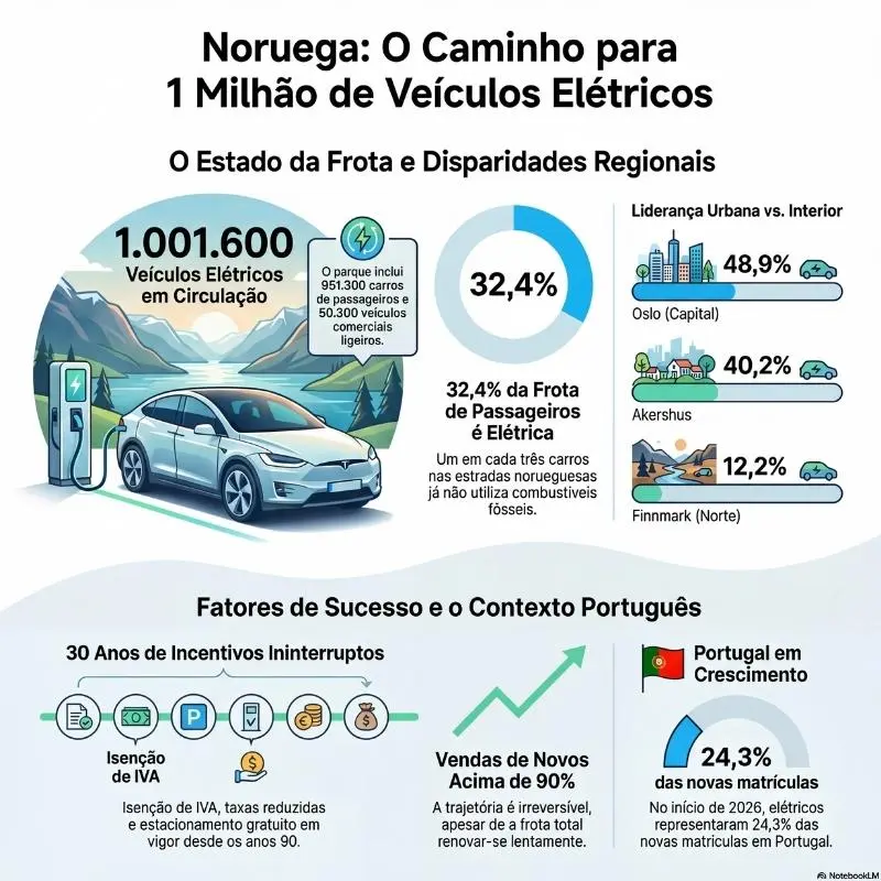 Um milhão de carros elétricos na Noruega: 1 em cada 3 carros já não usa combustível 6 um milhão de elétricos na noruega infografia