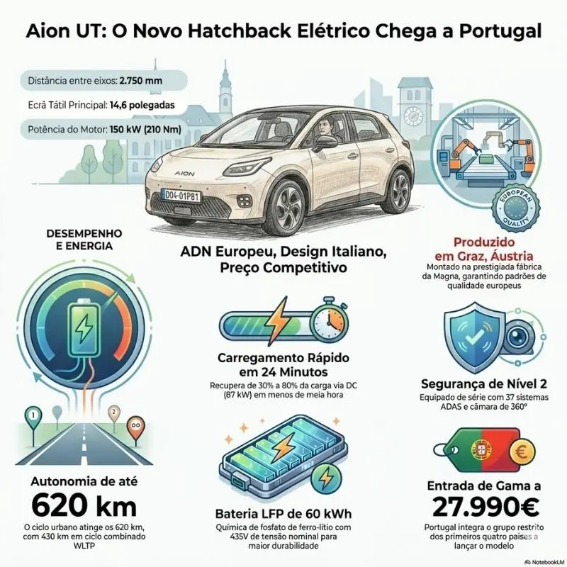 AION UT: hatchback da GAC chega a Portugal até ao verão 4 Aion UT infografia