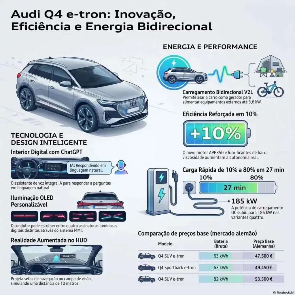 Audi Q4 e-tron estreia carregamento bidirecional 7 Audi Q4 etron infografia