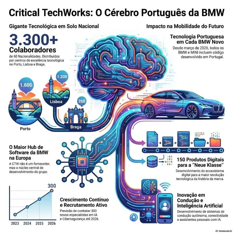 Critical Techworks: a empresa portuguesa que escreve o código dos BMW 8 Critical Techworks infografia