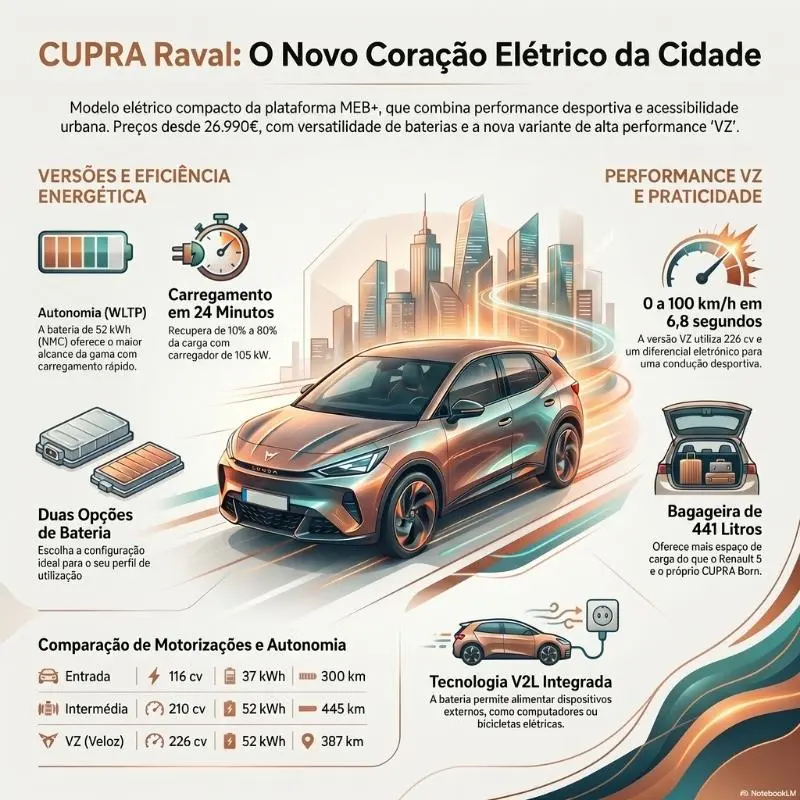 CUPRA Raval apresentado: a partir de 26.990 euros com 3 versões 15 Cupra Raval infografia