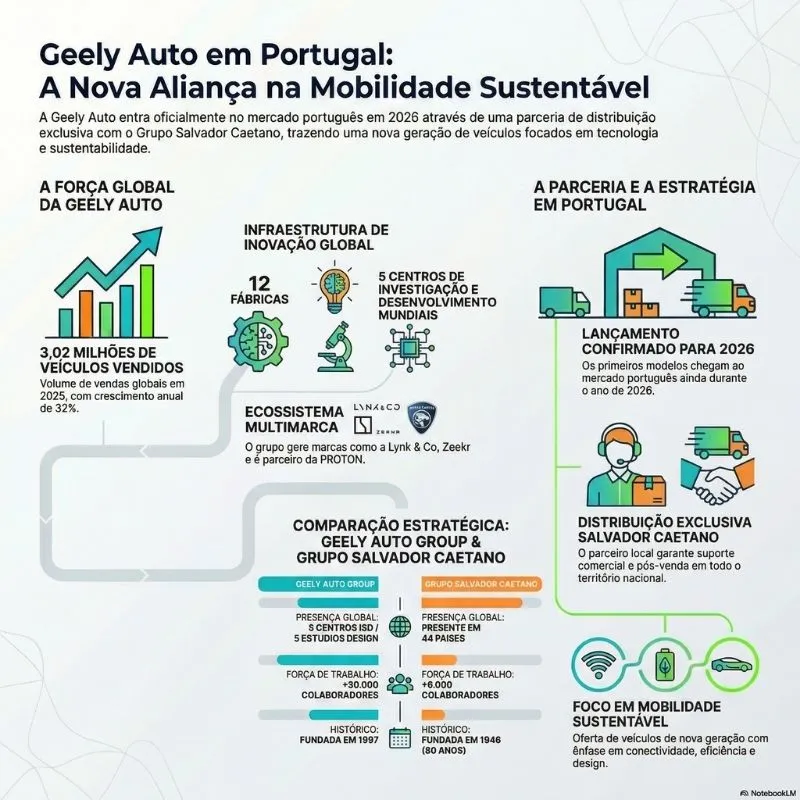 Geely chega a Portugal em 2026 com a Salvador Caetano 6 Geely salvador caetano