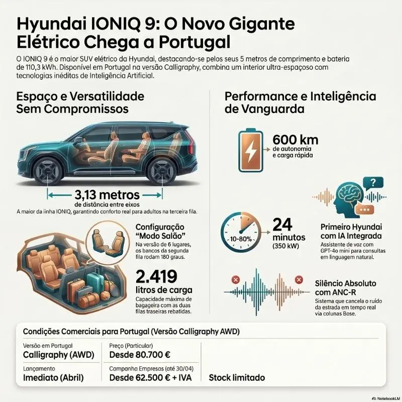 Hyundai IONIQ 9 com três filas já tem preço em Portugal 6 IONIQ 9 infografia