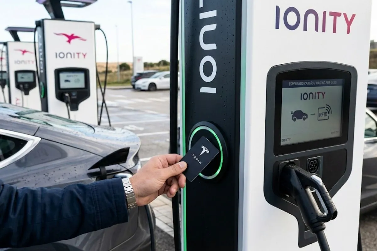 Tesla MultiPass chega a Portugal: carregar em redes externas com a conta Tesla 2 Tesla Multipass | imagem gerada por IA