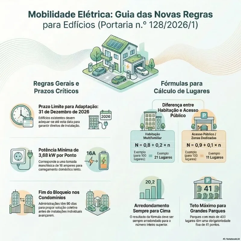 Construções novas obrigadas a ter carregamento nas garagens 7 portaria infografia