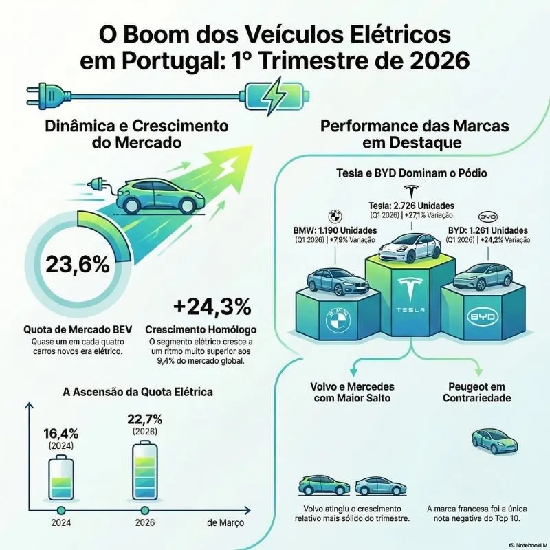 Março de 2026: elétricos impulsionam crescimento do mercado 4 vendas março infografia