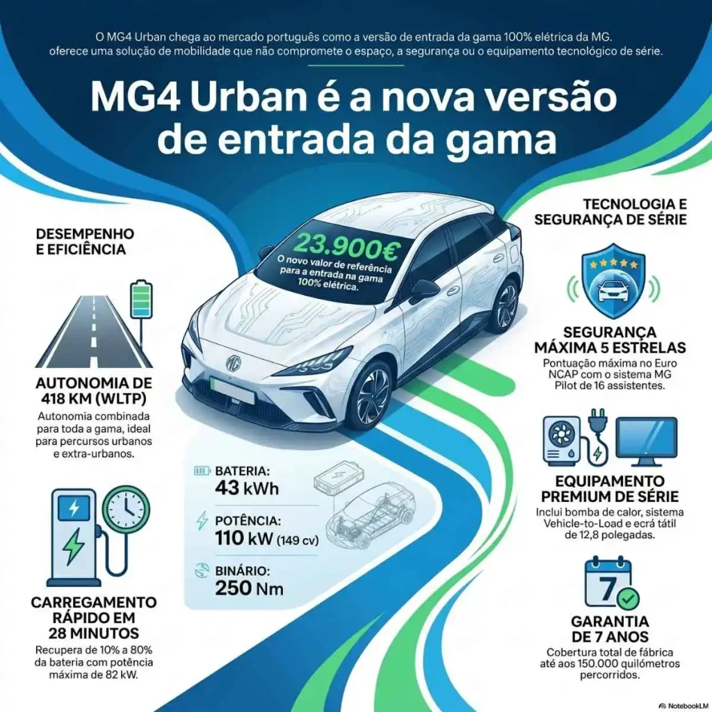MG4 Urban abre a gama do compacto elétrico a 23.900€ 4 MG4 Urban infografia