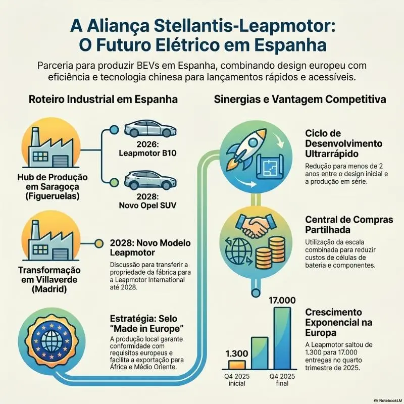 Opel C-SUV elétrico montado em Espanha com base Leapmotor 4 Opel C-SUV infografia