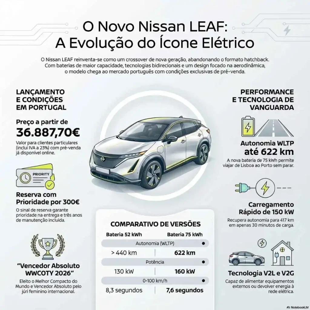 Novo Nissan LEAF em pré-venda. já conhecemos o preço 4 Nissan LEAF infografia