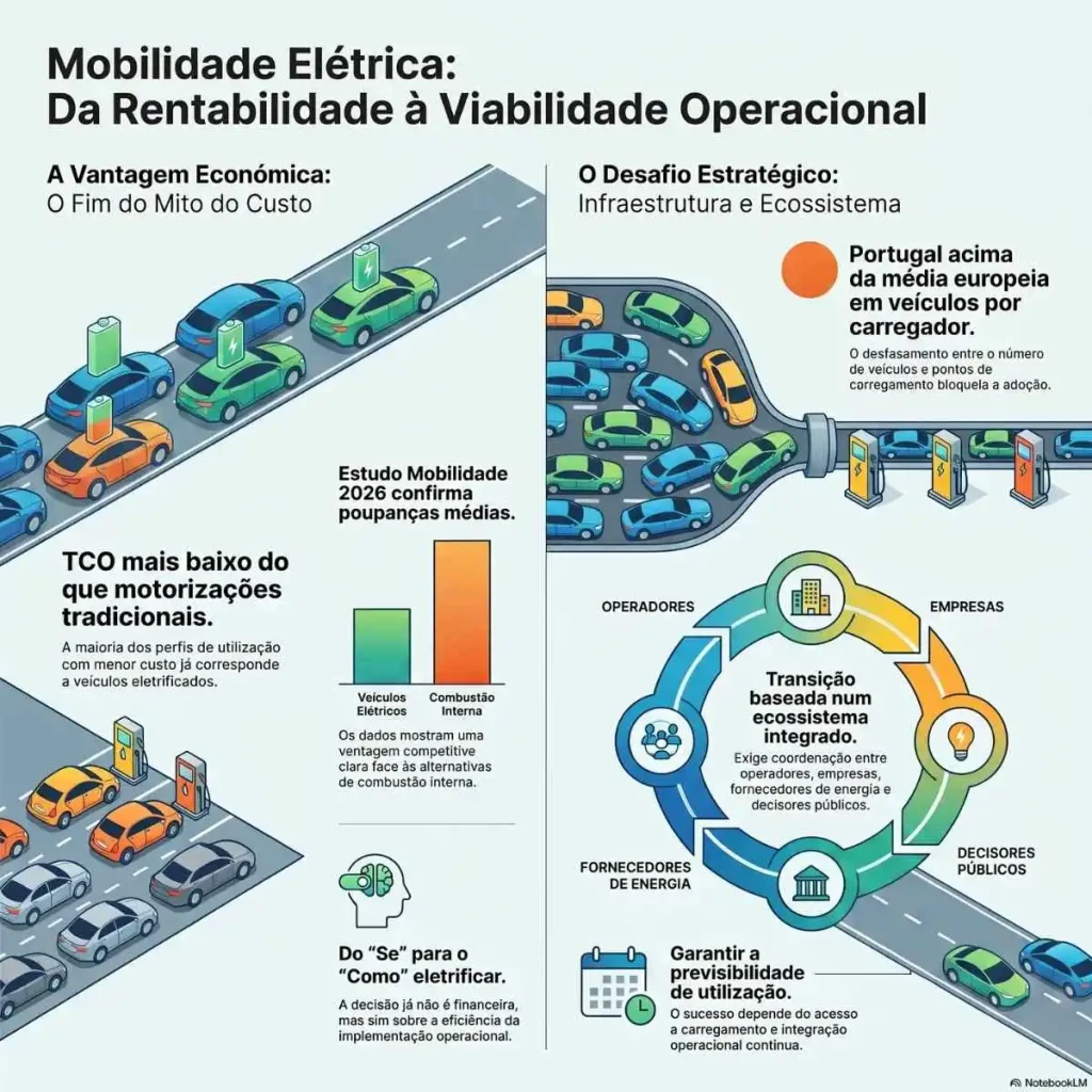 A eletrificação das frotas já não é uma hipótese. É uma questão de execução 6 frotas elétricas infografia