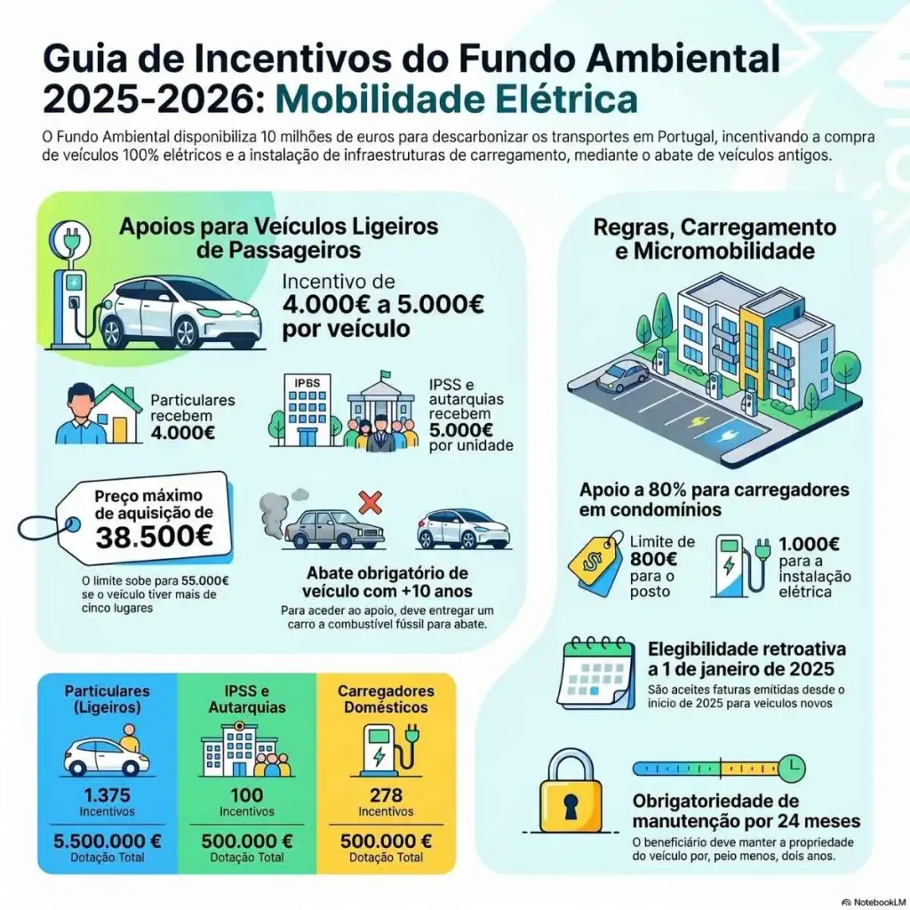Incentivo para carros elétricos: candidaturas abertas até julho 4 incentivo carros elétricos infografia