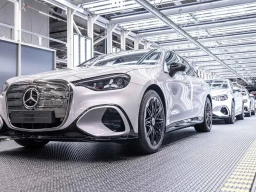 Classe C elétrico entra em produção na maior fábrica europeia da Mercedes-Benz 3 Classe C a cair da linha de montagem