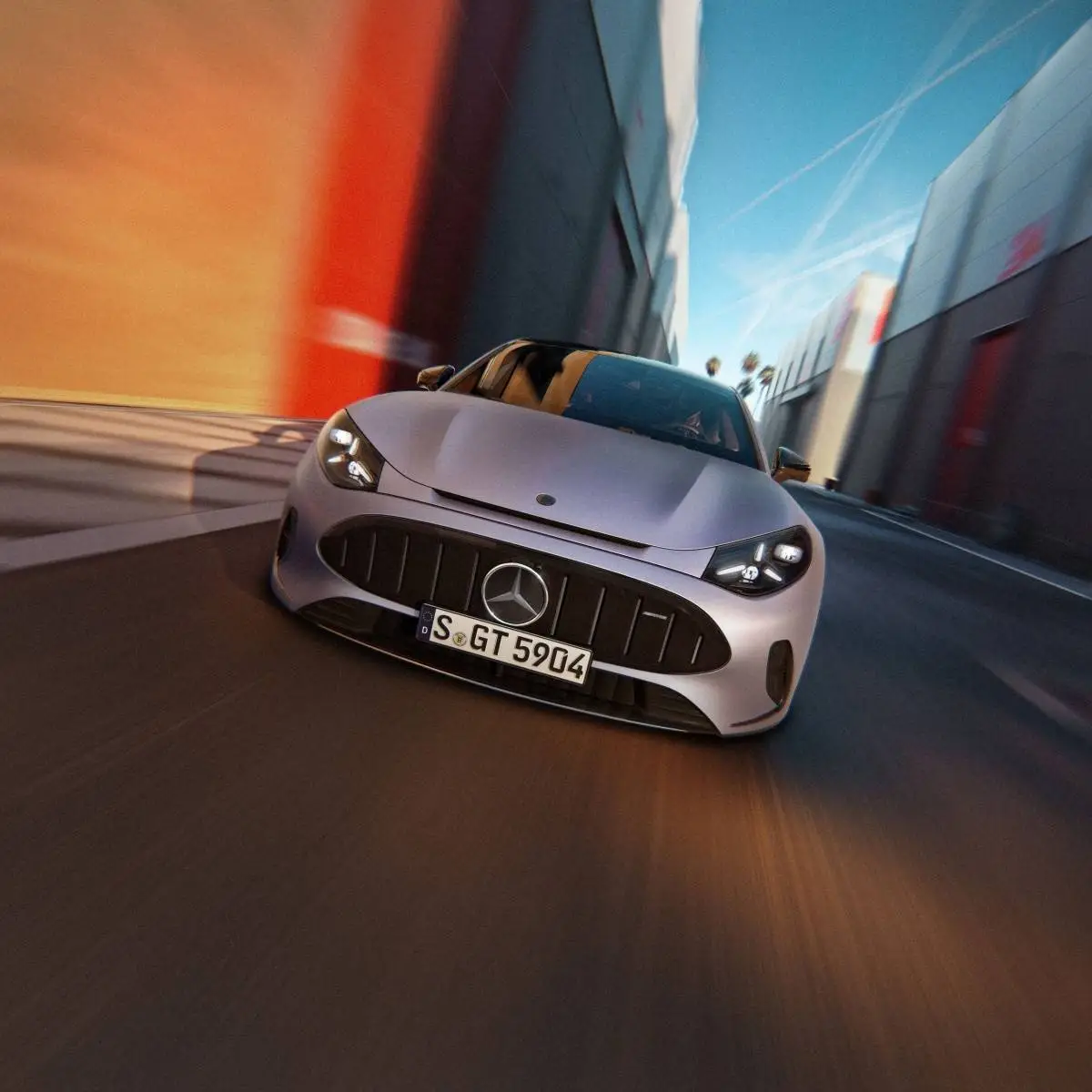 Mercedes-AMG GT 53 chega a Portugal por 129.500 euros 2 O Mercedes-AMG GT 53 Coupé 4 Portas visto de frente