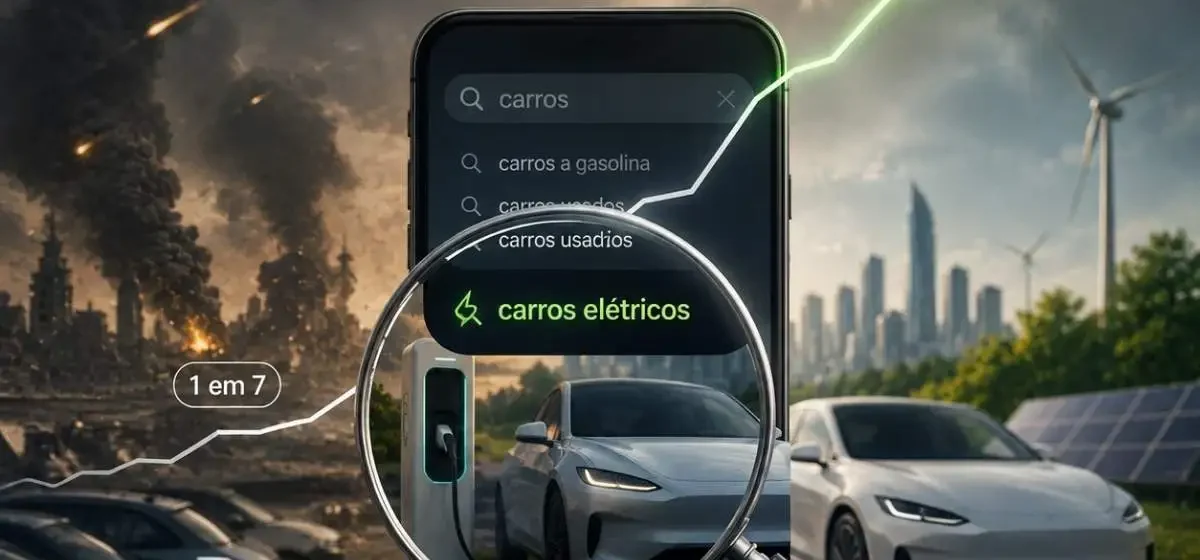 carros elétricos stand virtual imagem ilustrativa gerada por IA