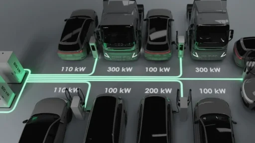 Efacec Charging Hub: 1,6 MW repartidos por até 16 saídas DC 7 Esquema de distribuição de energia do Efacec Charging Hub