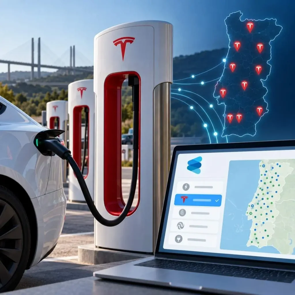 Tesla entra nos dados da rede nacional de carregamento 3 Tesla carrega