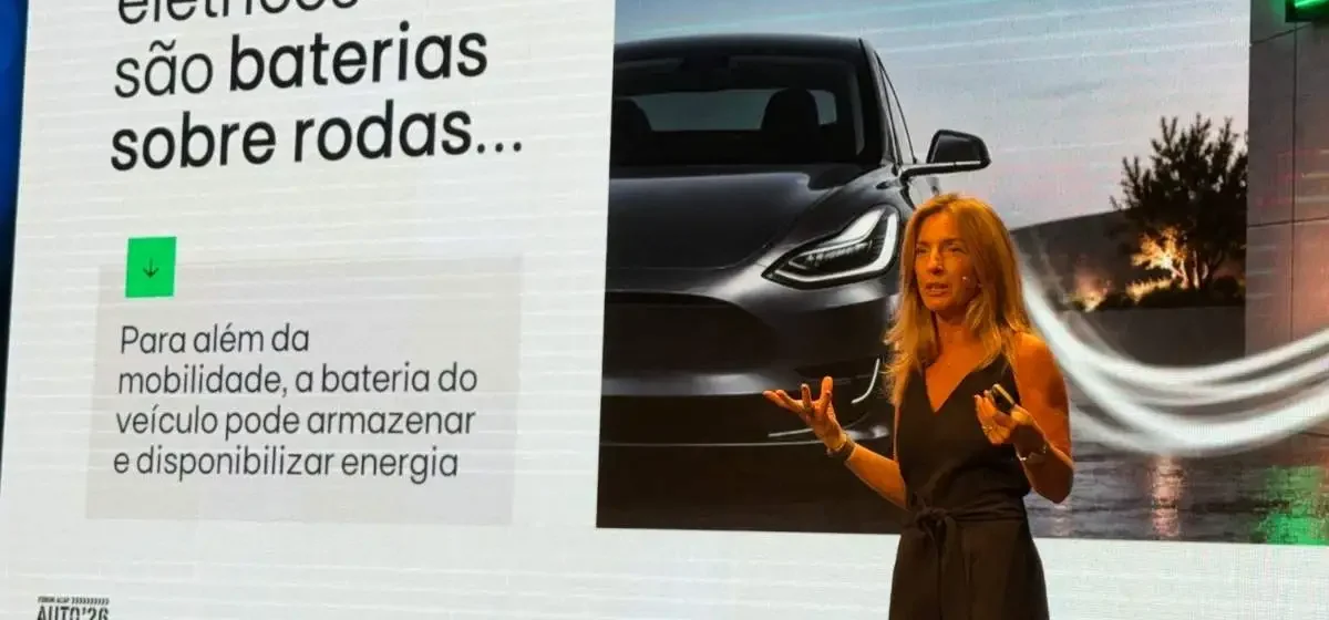 Vera Pinto Pereira, administradora da EDP, na sua intervenção no Fórum da ACAP. O fórum abordou mudanças de fiscalidade, nomeadamente do ISV